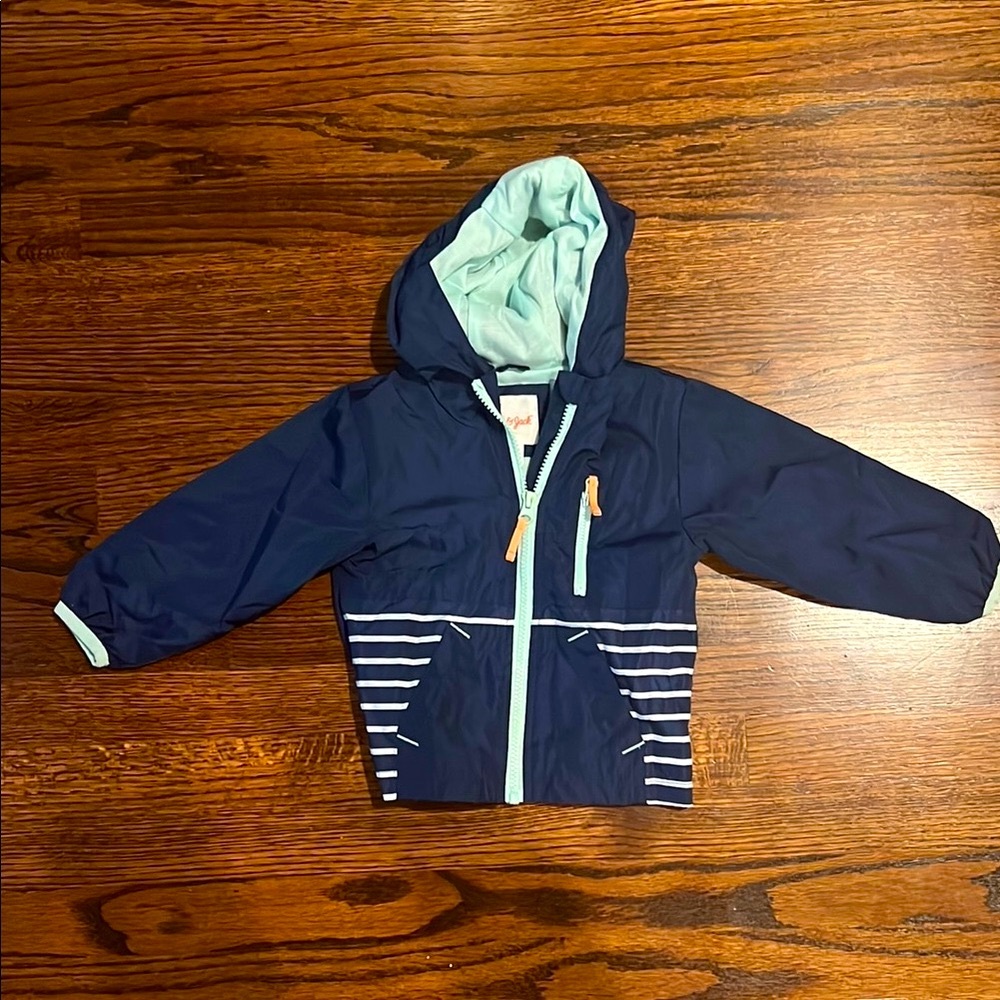 Cat & Jack Navy and Light Blue Kids Raincoat